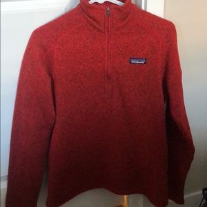 Red quarter zip Patagonia size medium